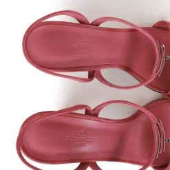 Hermès Hermes Glamour 75 High Heels Rose Aphrodite Suede 38 -Online Bag Store H HLS 230407 1 08
