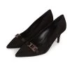 Hermès Hermes Blush Pump Black Suede Rose Gold Hardware 38 -Online Bag Store H HLS 230414 1 02