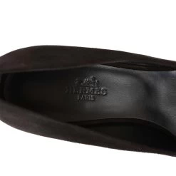 Hermès Hermes Blush Pump Black Suede Rose Gold Hardware 38 -Online Bag Store H HLS 230414 1 08