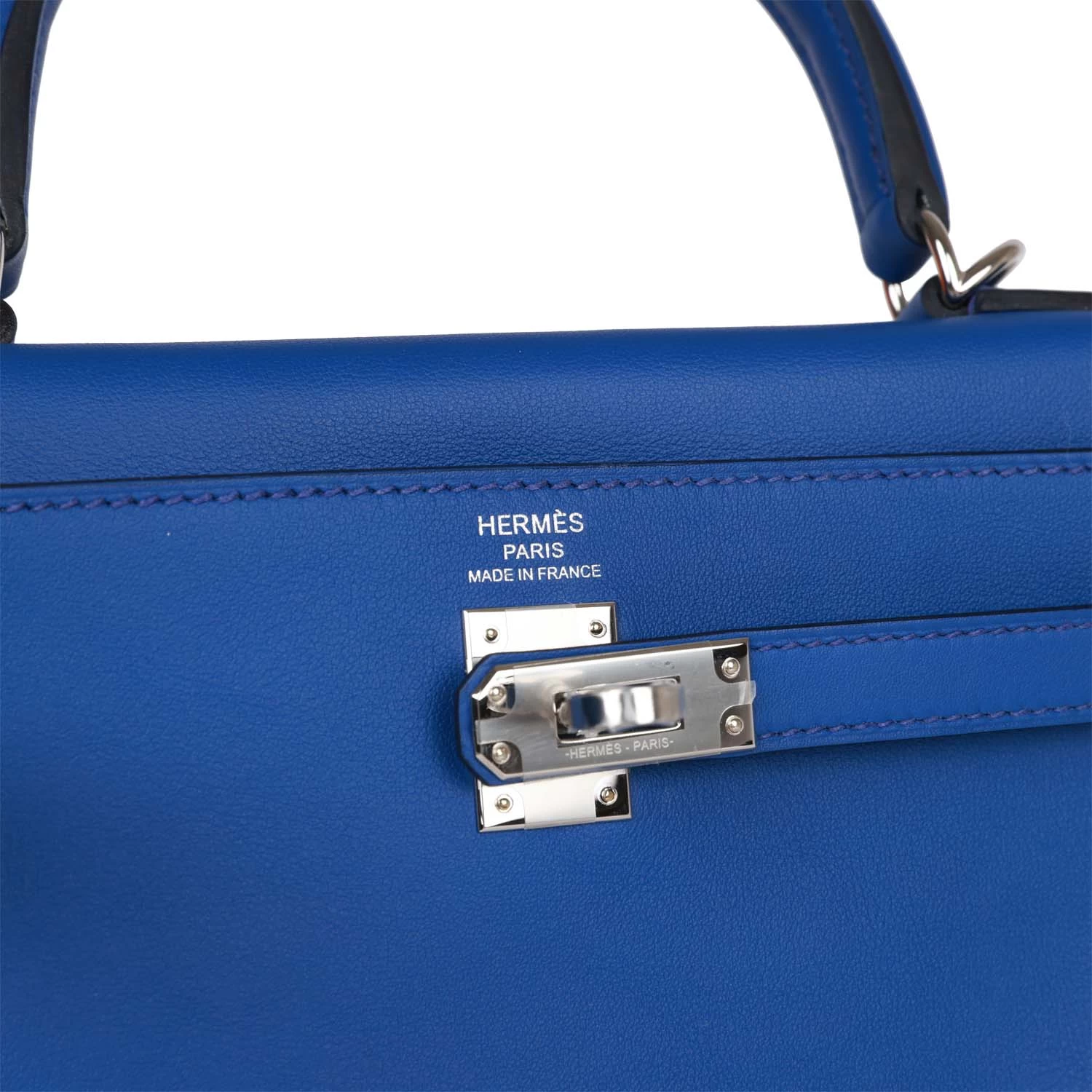 Hermès Hermes Kelly Retourne 25 Bleu Royal Swift Palladium Hardware 9 Hermès Hermes Kelly Retourne 25 Bleu Royal Swift Palladium Hardware - Image 7