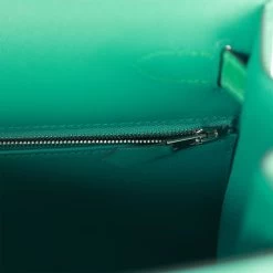 Hermès Hermes Kelly Sellier 28 Vert Verone Madame And Shiny Niloticus Crocodile Touch Palladium Hardware -Online Bag Store H K 012523 1 10