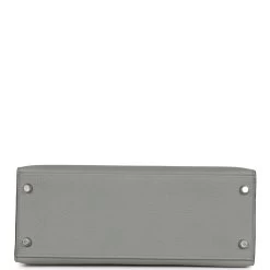 Hermès Hermes Special Order (HSS) Kelly Sellier 28 Gris Mouette Verso Togo Brushed Palladium Hardware -Online Bag Store H K 012523 4 06