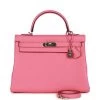 Hermès Hermes Kelly Retourne 32 Rose Azalee Clemence Palladium Hardware -Online Bag Store H K 020823 1 01