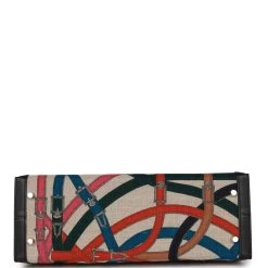 Hermès Hermes Kelly Sellier 32 Toile De Camp Cavalcadour Palladium Hardware -Online Bag Store H K 021623 2 06