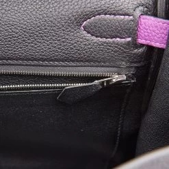 Hermès Hermes Special Order (HSS) Kelly Retourne 32 Black And Anemone Togo Brushed Palladium Hardware -Online Bag Store H K 041122 2 10