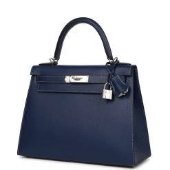 Hermès Hermes Special Order (HSS) Kelly Sellier 28 Bleu Indigo Epsom Palladium Hardware 15 Hermès Hermes Special Order (HSS) Kelly Sellier 28 Bleu Indigo Epsom Palladium Hardware -Online Bag Store H K 090222 1 05