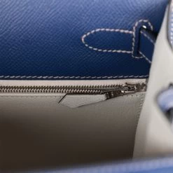 Hermès Hermes Special Order (HSS) Kelly Sellier 28 Bleu Indigo Epsom Palladium Hardware 19 Hermès Hermes Special Order (HSS) Kelly Sellier 28 Bleu Indigo Epsom Palladium Hardware -Online Bag Store H K 090222 1 10
