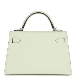 Hermès Hermes Kelly Sellier 20 Vert Fizz Epsom Palladium Hardware -Online Bag Store H K 112822 6 04