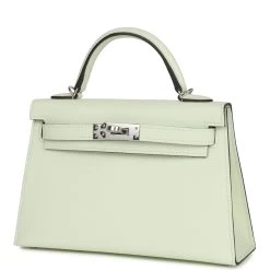Hermès Hermes Kelly Sellier 20 Vert Fizz Epsom Palladium Hardware -Online Bag Store H K 112822 6 05
