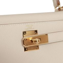 Hermès Hermes Craie Epsom Sellier Kelly 28 Gold Hardware -Online Bag Store H K 121222 1 08