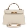 Hermès Hermes Kelly Sellier 20 Craie Epsom Gold Hardware -Online Bag Store H K 121522 2 01