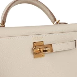 Hermès Hermes Kelly Sellier 20 Craie Epsom Gold Hardware -Online Bag Store H K 121522 2 07