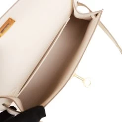Hermès Hermes Kelly Sellier 20 Craie Epsom Gold Hardware -Online Bag Store H K 121522 2 08