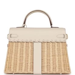 Hermès Hermes Picnic Kelly 35 Nata Swift Palladium Hardware -Online Bag Store H K 230510 1 05