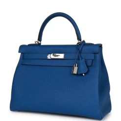 Hermès Hermes Kelly Retourne 32 Bleu France Togo Palladium Hardware -Online Bag Store H K 230512 1 03