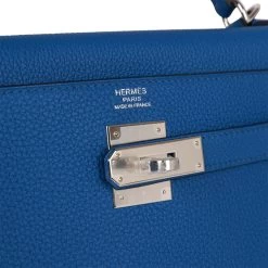 Hermès Hermes Kelly Retourne 32 Bleu France Togo Palladium Hardware -Online Bag Store H K 230512 1 08