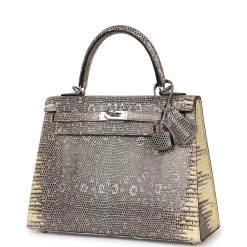 Hermès Hermes Kelly Sellier 25 Ombre Varanus Salvator Lizard Palladium Hardware 15 Hermès Hermes Kelly Sellier 25 Ombre Varanus Salvator Lizard Palladium Hardware -Online Bag Store H K 230519 1 PK 03