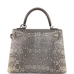 Hermès Hermes Kelly Sellier 25 Ombre Varanus Salvator Lizard Palladium Hardware 14 Hermès Hermes Kelly Sellier 25 Ombre Varanus Salvator Lizard Palladium Hardware -Online Bag Store H K 230519 1 PK 05
