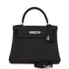 Hermès Hermes Kelly Retourne 28 Black Togo Palladium Hardware -Online Bag Store H K 230523 1 01