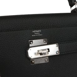 Hermès Hermes Kelly Retourne 28 Black Togo Palladium Hardware -Online Bag Store H K 230523 1 08