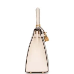 Hermès Hermes Special Order (HSS) Kelly Sellier 25 Gris Perle And Nata Chevre Brushed Gold Hardware 13 Hermès Hermes Special Order (HSS) Kelly Sellier 25 Gris Perle And Nata Chevre Brushed Gold Hardware -Online Bag Store H K 230524 1 04