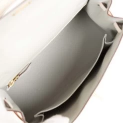 Hermès Hermes Special Order (HSS) Kelly Sellier 25 Gris Perle And Nata Chevre Brushed Gold Hardware 18 Hermès Hermes Special Order (HSS) Kelly Sellier 25 Gris Perle And Nata Chevre Brushed Gold Hardware -Online Bag Store H K 230524 1 09