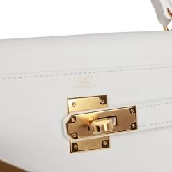Hermès Hermes Kelly Retourne 28 New White Evercolor Gold Hardware -Online Bag Store H K 230609 5 XZ 08