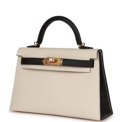 Hermès Hermes Special Order (HSS) Kelly Sellier 20 Craie And Black Epsom Gold Hardware -Online Bag Store H K 230620 1 03