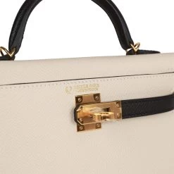 Hermès Hermes Special Order (HSS) Kelly Sellier 20 Craie And Black Epsom Gold Hardware 16 Hermès Hermes Special Order (HSS) Kelly Sellier 20 Craie And Black Epsom Gold Hardware -Online Bag Store H K 230620 1 07