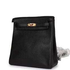 Hermès Hermes Kelly Ado Backpack Black Clemence Gold Hardware -Online Bag Store H K 230705 3 03