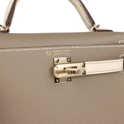 Hermès Hermes Special Order (HSS) Kelly 20 Nata And Gris Asphalte Epsom Sellier Gold Hardware 16 Hermès Hermes Special Order (HSS) Kelly 20 Nata And Gris Asphalte Epsom Sellier Gold Hardware -Online Bag Store H K 230724 2 07