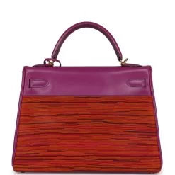 Hermès Vintage Hermes Kelly Retourne 32 Vibrato Cyclamen Box Gold Hardware -Online Bag Store H K 230801 1 05