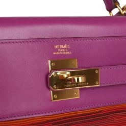 Hermès Vintage Hermes Kelly Retourne 32 Vibrato Cyclamen Box Gold Hardware -Online Bag Store H K 230801 1 08