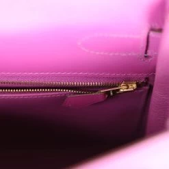 Hermès Vintage Hermes Kelly Retourne 32 Vibrato Cyclamen Box Gold Hardware -Online Bag Store H K 230801 1 10