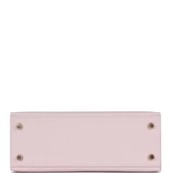 Hermès Hermes Special Order (HSS) Kelly Sellier 25 Mauve Pale And Craie Epsom Permabrass Hardware -Online Bag Store H K 230816 2 06