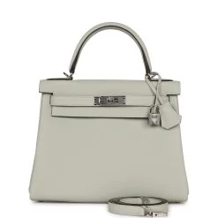 Hermès Hermes Kelly Retourne 28 Gris Neve Togo Palladium Hardware