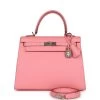 Hermès Hermes Kelly Sellier 25 Rose Confetti Epsom Palladium Hardware