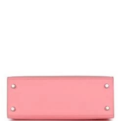 Hermès Hermes Kelly Sellier 25 Rose Confetti Epsom Palladium Hardware -Online Bag Store H K 230908 1 06