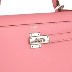 Hermès Hermes Kelly Sellier 25 Rose Confetti Epsom Palladium Hardware -Online Bag Store H K 230908 1 08