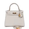 Hermès Hermes Kelly Retourne 25 Gris Pale Togo Gold Hardware 1 Hermès Hermes Kelly Retourne 25 Gris Pale Togo Gold Hardware -Online Bag Store H K 230913 3 YK 01