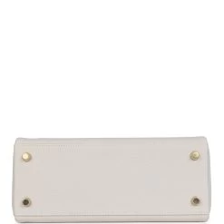Hermès Hermes Kelly Retourne 25 Gris Pale Togo Gold Hardware -Online Bag Store H K 230913 3 YK 06