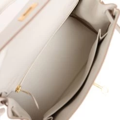 Hermès Hermes Kelly Retourne 25 Gris Pale Togo Gold Hardware -Online Bag Store H K 230913 3 YK 09