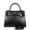 Hermès Hermes Kelly Sellier 28 Black Box Gold Hardware -Online Bag Store H K 230919 2 MS 01