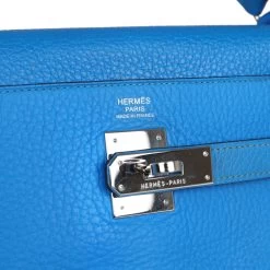 Hermès Pre-owned Hermes Kelly Retourne 32 Bleu Hydra Togo Palladium Hardware -Online Bag Store H K 231003 2 TY 08