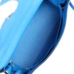 Hermès Pre-owned Hermes Kelly Retourne 32 Bleu Hydra Togo Palladium Hardware -Online Bag Store H K 231003 2 TY 09
