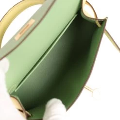Hermès Hermes Special Order (HSS) Kelly 20 Vert Criquet And Limoncello Epsom Gold Hardware -Online Bag Store H K 231010 2 CM 08