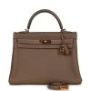 Hermès Pre-owned Hermes Kelly Retourne 32 Etoupe Togo Gold Hardware -Online Bag Store H K 231018 1 01