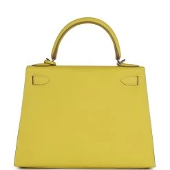 Hermès Hermes Kelly Sellier 28 Lime Epsom Palladium Hardware -Online Bag Store H K 231018 2 05