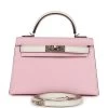 Hermès Hermes Special Order (HSS) Kelly 20 Rose Sakura And Nata Chevre Permabrass Hardware -Online Bag Store H K 231120 2 VL 01
