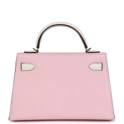 Hermès Hermes Special Order (HSS) Kelly 20 Rose Sakura And Nata Chevre Permabrass Hardware -Online Bag Store H K 231120 2 VL 05